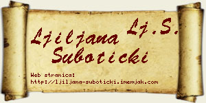 Ljiljana Subotički vizit kartica